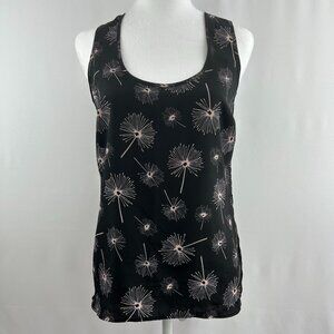 Jacob Minimalist Black Printed Chic Tank Top – X-Small XS